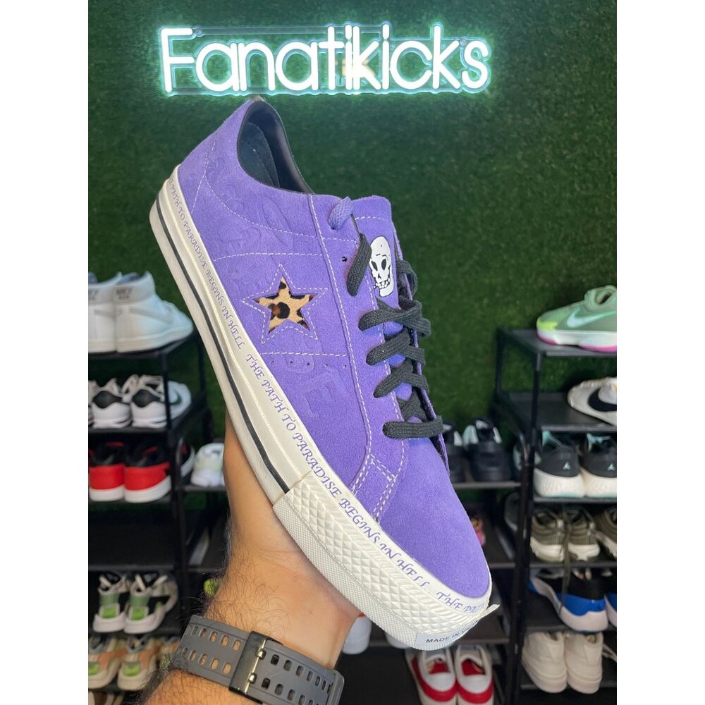 Converse One Star Pro OX Mens Size 12 Shoes Purple White Casual Sneakers A04371C